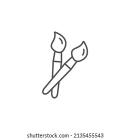 Dibujar iconos de pincel símbolos vectores para web infográfica