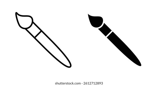 Paint brush icons. thin line vector icons