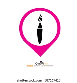 Paint brush icon.vector illustration.