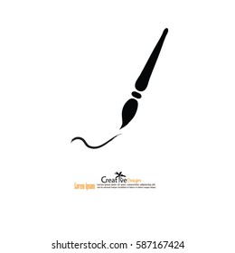 Paint brush icon.vector illustration.