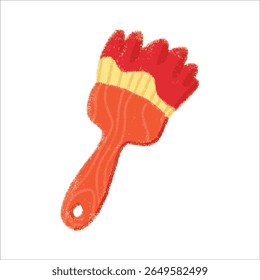 Paint Brush Illustration with crayon style editable for cards, poster decorations, t-shirt prints, stickers, icons and others