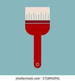 
paint brush. illustration of a flat style paint brush