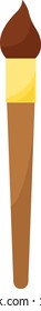Paint brush, illustration, vector on white background