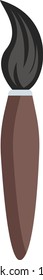 Paint brush, illustration, vector on white background