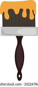 Pinte o pincel, a ilustração, o vetor em um fundo branco.