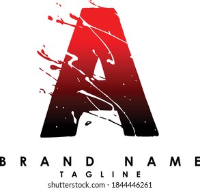 Paint Brush Initial Monogram Letter Alphabet Logo Design