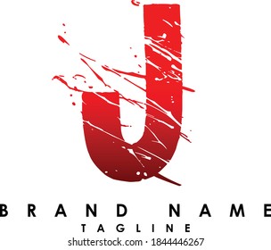 Paint Brush Initial Monogram Letter Alphabet Logo Design