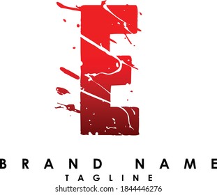 Paint Brush Initial Monogram Letter Alphabet Logo Design