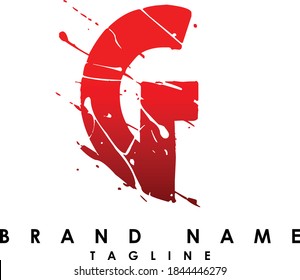 Paint Brush Initial Monogram Letter Alphabet Logo Design