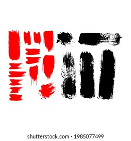 Paint Brush Inked Vector Strokes Collection