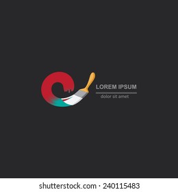 Paint brush isolated