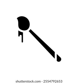 Paint brush isolated glyph vector icon