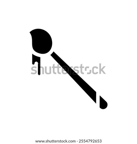 Paint brush isolated glyph vector icon