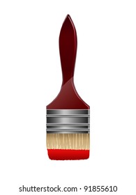 Paint brush isolated on a white background, vector