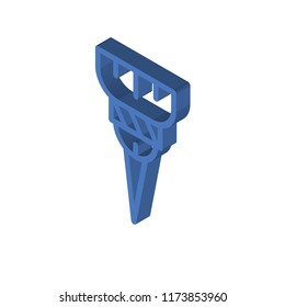 Paint Brush isometric left top view 3D icon