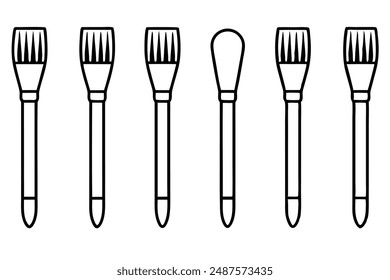 Técnica de dibujo de pincel de pintura