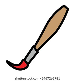 Paint Brush Line Filled Icon Design