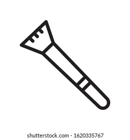 Paint brush line glyph flat vector icon for logo, website and mobile application user interface material, and line button. Simple paint brush icon vector illustration.