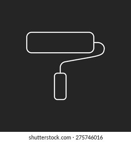 Paint brush line icon