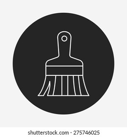 Paint brush line icon