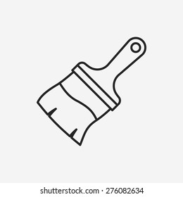 Paint brush line icon