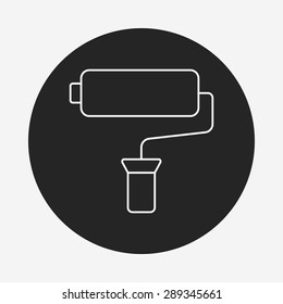 Paint brush line icon