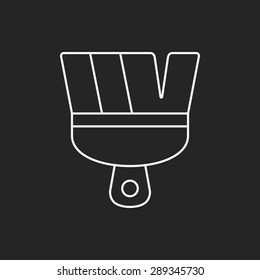 Paint brush line icon