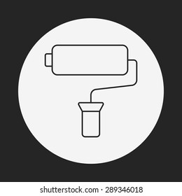 Paint brush line icon
