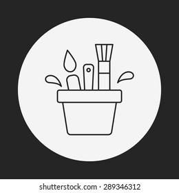 Paint brush line icon
