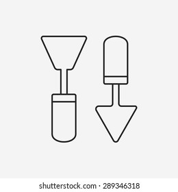 Paint brush line icon