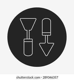 Paint brush line icon