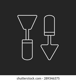 Paint brush line icon