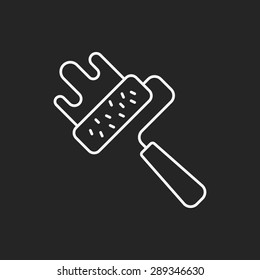 Paint brush line icon