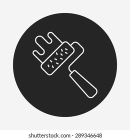 Paint brush line icon