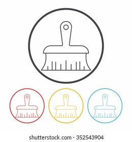 Paint brush line icon