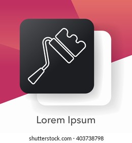 Paint brush line icon