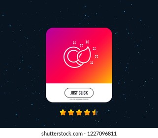 Paint brush line icon. Creativity sign. Graphic art symbol. Web or internet line icon design. Rating stars. Just click button. Paint brush vector