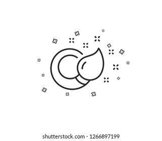 Paint brush line icon. Creativity sign. Graphic art symbol. Geometric shapes. Random cross elements. Linear Paint brush icon design. Vector