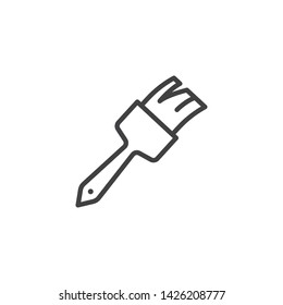 Paint Brush line icon. linear style sign for mobile concept and web design. Home repair tool outline vector icon. Symbol, logo illustration. Vector graphics