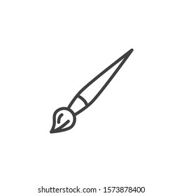 Paint Brush line icon. linear style sign for mobile concept and web design. Paintbrush drawing tool outline vector icon. Symbol, logo illustration. Vector graphics