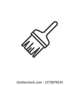 Paint brush line icon. linear style sign for mobile concept and web design. Paintbrush tool outline vector icon. Symbol, logo illustration. Vector graphics