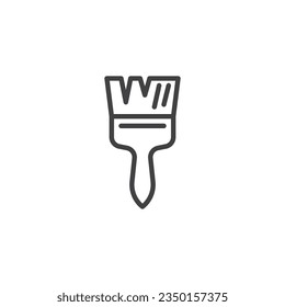 Paint brush line icon. linear style sign for mobile concept and web design. Paint brush outline vector icon. Symbol, logo illustration. Vector graphics