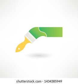 Paint brush line icon, outline vector sign, isolated on white. Symbol, logo illustration. Editable stroke. Pixel perfect