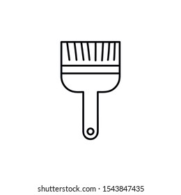 Paint brush line icon, outline vector sign, linear style pictogram isolated on white. Symbol, logo illustration. Pixel perfect