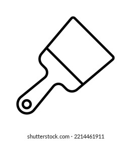 Paint brush line icon, outline vector sign, linear style pictogram isolated on white. Symbol, logo illustration. Editable stroke.