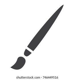 Paint brush line icon, web and mobile, themes sign vector graphics, a linear pattern on a white background, eps 10.