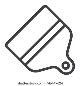 Paint brush line icon, web and mobile, themes sign vector graphics, a linear pattern on a white background, eps 10.