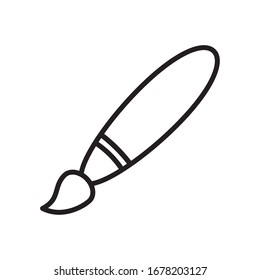 paint brush line style icon vector illustration design