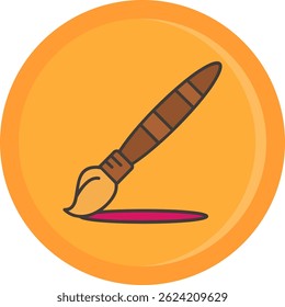 Pincel de pintura Línea Vector Icon Design