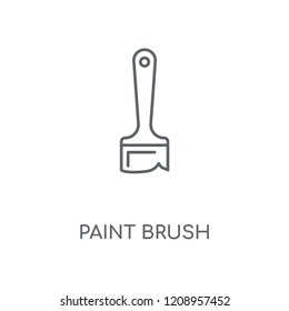 Paint brush linear icon. Paint brush concept stroke symbol design. Thin graphic elements vector illustration, outline pattern on a white background, eps 10.